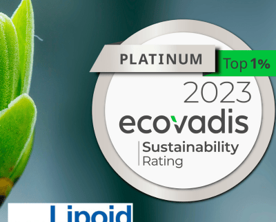 EURO COSMETICS Magazine • Lipoid Kosmetik is recognized for outstanding sustainability performance and awarded again with the platinum medal by EcoVadis • Euro Cosmetics • Euro Cosmetics