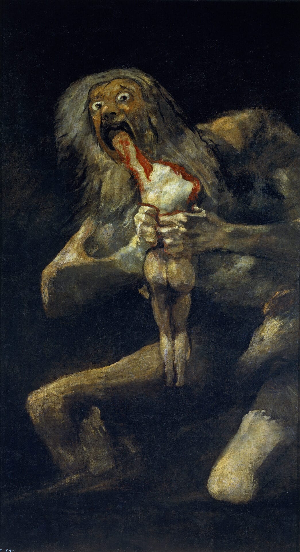 Projection with paintings of skin self-perception 15 FranciscodeGoyaSaturnodevorandoasuhijo
